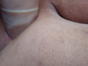 Preview 2 of • TSmariasweden • BIG dildo and Buttplug in my asshole •