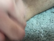 Preview 2 of Fingering my big beautiful clit cock FTM silent moans