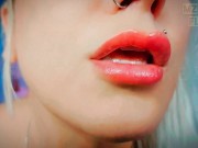 Preview 1 of Lipgloss & Kisses: Goddess Lips Fetish ASMR with Binaural Beats