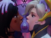 Preview 1 of Futa Widow x Pharah and Mercy (VA/SFX by Andrastae, PixieWillow & KaliethVA) taker pov