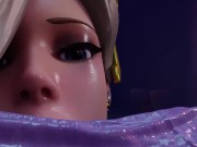 Preview 3 of Futa Widow x Pharah and Mercy (VA/SFX by Andrastae, PixieWillow & KaliethVA) taker pov
