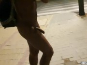 Preview 3 of Hot and Fit Guy Walks Naked on Public Road Showing His Big Cock to Passersby - Hotsportfitboy