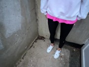 Preview 5 of REAL RISKY STREET HOT SOCK/FOOTJOB WITH UNKNOWN GIRL FOR MONEY