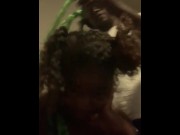 Preview 1 of I just asked for help taking my braids down… idk how he ended up in my throat