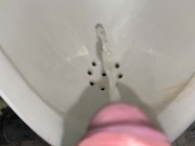 Preview 6 of Office toilet, boy pissing, cock view POV 4K