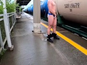 Preview 6 of boy masturbates at the railway station