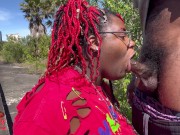 Preview 5 of Ebony BBW Goes Fishing and Then Fucks and Sucks A Fisherman