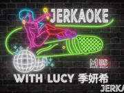 Preview 2 of Jerkaoke- Petite Asian Caught Sucking Her Classmates Dick During Class