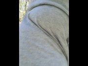 Preview 4 of Took my vibrating plug for a walk and jerk on the public trail