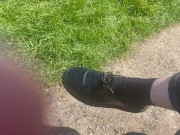Preview 6 of Dangling in my black socks and doc martens at the park