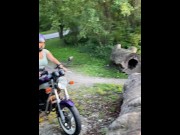 Preview 1 of SHOWING MY TITS ON MY MOTORCYCLE IN PUBLIC