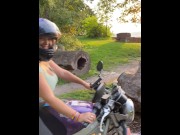 Preview 6 of SHOWING MY TITS ON MY MOTORCYCLE IN PUBLIC