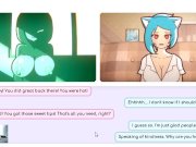 Preview 2 of Nicoles Risky Job - Milf catgirl Gumball Nicole se masturbando em stream hentai game!