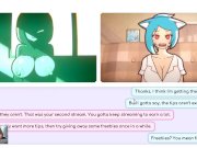 Preview 1 of Milf catgirl Gumball Nicole showing her breasts in live hentai game