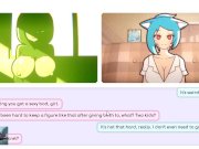 Preview 1 of Nicoles Risky Job - Milf catgirl Gumball Nicole using a dildo in live stream hentai game!