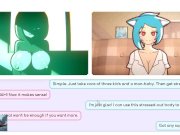 Preview 2 of Nicoles Risky Job - Milf catgirl Gumball Nicole using a dildo in live stream hentai game!