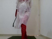 Preview 1 of Nurse fetish whip coat syringes headscarf