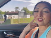 Preview 2 of Stranger Picks Up Fat Ass Asian Fitness Model While Jogging and She Squirts on Him in the Car