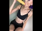 Preview 2 of anime girl / Blowjob in mouth