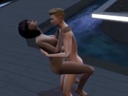 Preview 3 of Outside by the fountain holding her (Sims 4 Short Story)