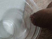 Preview 1 of Lying down and pissing into a cup