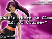 Preview 2 of 【NSFW Bleach Audio RP】 You Agree to Help Clean Up Yoruichi's Hot & Sweaty Body~ 【F4M】