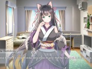 Preview 3 of Living together with Fox Demon - Two girls having sex for the first time fox girl with cat girl
