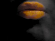 Preview 2 of Black And White Video With Orange Lipstick And Smoking