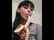 Preview 1 of Girl Makes a Deep Blowjob, a lot of Saliva