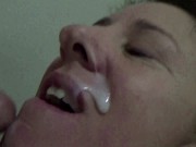 Preview 4 of Swallowing big loads cumpilation. Please cum in my mouth with Chloe Cum Queen