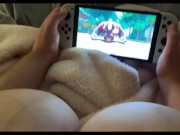 Preview 4 of Caught playing games with my huge titties out