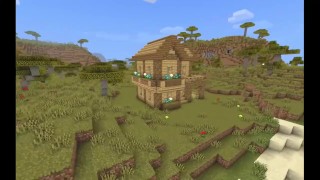 How to build a Big Wooden survival house in Minecraft