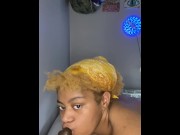 Preview 3 of Solo Thick Sexy Lightskin Ebony Riding BBC Dildo