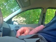 Preview 2 of Bro jerks off on public road and Nuts all over!!!