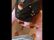 Preview 1 of Slut spanish redhead fucked in the kitchen in front of the neighbour's window - pussy fuck - blowjob