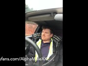 Preview 1 of British Builder Wank In Car