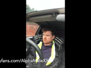 Preview 2 of British Builder Wank In Car