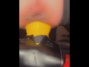 Preview 5 of Hot Dripping Wet Milf Fucks Mr Hankeys XL Corn on her Bang Bench