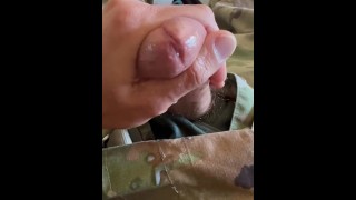 Soldier Playing with his cock in uniform part 4