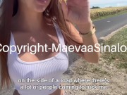 Preview 3 of Maevaa Sinaloa - I get fucked on the hood of the car on the side of the road like a whore