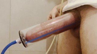 Young guy with big dick masturbates until he ejaculates a big load