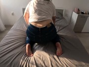 Preview 3 of Huge farts in dark blue jeans (full video on my official site)