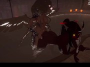 Preview 2 of [VRChat] Taking Devil doggy style in the pool - Pool fun Part 2