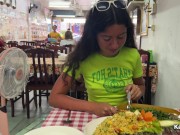 Preview 3 of Lustful Kathy eats lunch in an Asian cafe without panties and flashing pussy