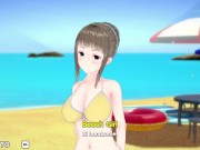 Preview 3 of TitJob and Creampie with Busty Beach Girl - Special Harem Class