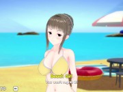 Preview 5 of TitJob and Creampie with Busty Beach Girl - Special Harem Class