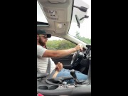 Preview 3 of Jerking Off While Driving Car In Public With Cumshot - FrankyJ