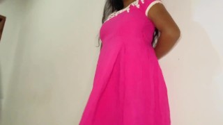 Wearing pink dress I do exhibitionism and end up getting fucked