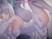 Preview 4 of Miss neko 2 - A cute shy foxgirl moaning fucked from behind for the first time