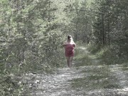 Preview 2 of BBW MILF shakes her big saggy tits in the old park.